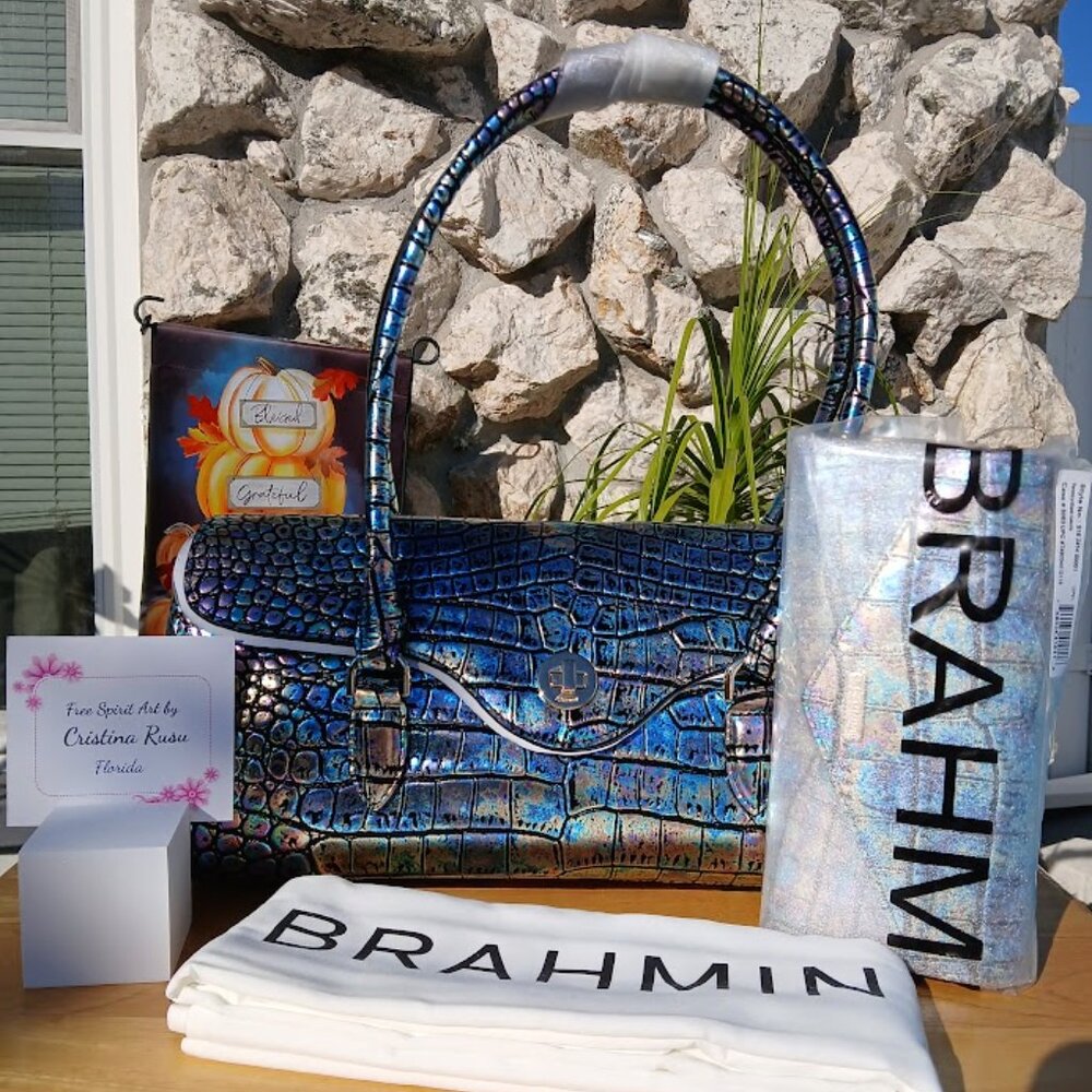 Stunning Brahmin Dayan Black Galexia & Veronica Wallet NWT - Picture 5 of 5